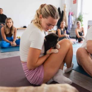 Puppy cuddles, Yoga & Playtime